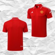 Camiseta Polo del Manchester United UCL 2021 2022 Rojo