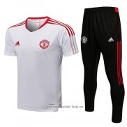 Chandal del Manchester United 2021 2022 Manga Corta Blanco