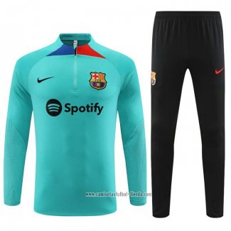 Chandal de Sudadera del Barcelona 2023 2024 Nino Verde