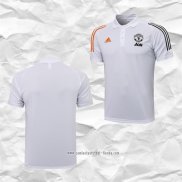 Camiseta Polo del Manchester United 2021 2022 Blanco