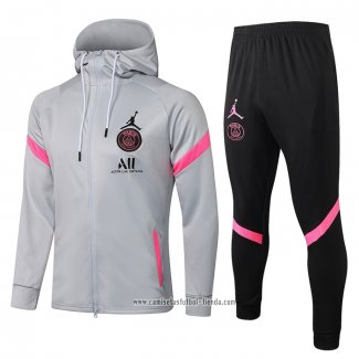 Chandal con Capucha del Paris Saint-Germain 2021 2022 Gris