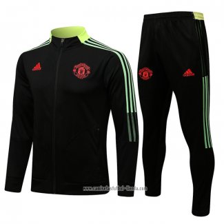 Chandal de Chaqueta del Manchester United 2021 2022 Negro y Amarillo