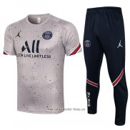 Chandal del Paris Saint-Germain 2021 2022 Manga Corta Gris