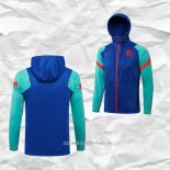 Chaqueta con Capucha del Barcelona 2021-2022 Azul