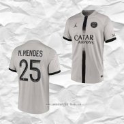 Camiseta Segunda Paris Saint-Germain Jugador N.Mendes 2022 2023