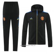 Chandal con Capucha del Manchester United 2021 2022 Negro