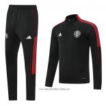 Chandal de Sudadera del Manchester United 2021 2022 Nino Negro