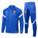 Chandal de Chaqueta del Barcelona 2021 2022 Azul y Blanco