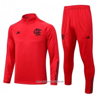 Chandal de Sudadera del Flamengo 2023 2024 Nino Rojo