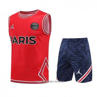 Chandal del Paris Saint-Germain Jordan 2022 2023 Sin Mangas Rojo