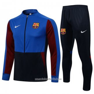 Chandal de Chaqueta del Barcelona 2021 2022 Azul y Rojo