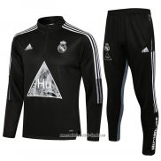 Chandal de Sudadera del Real Madrid 2021 2022 Nino Negro