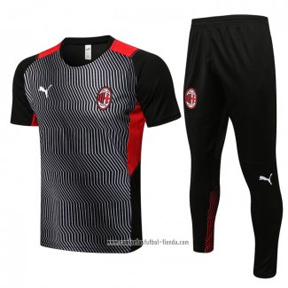 Chandal del AC Milan 2021 2022 Manga Corta Gris